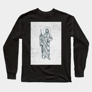 Hand drawn illustration of St Jude Thaddeus Long Sleeve T-Shirt